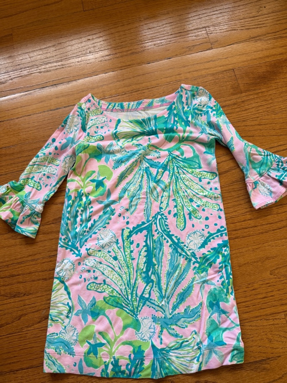 Pink Tropical Floral Shift Dress size 2/3